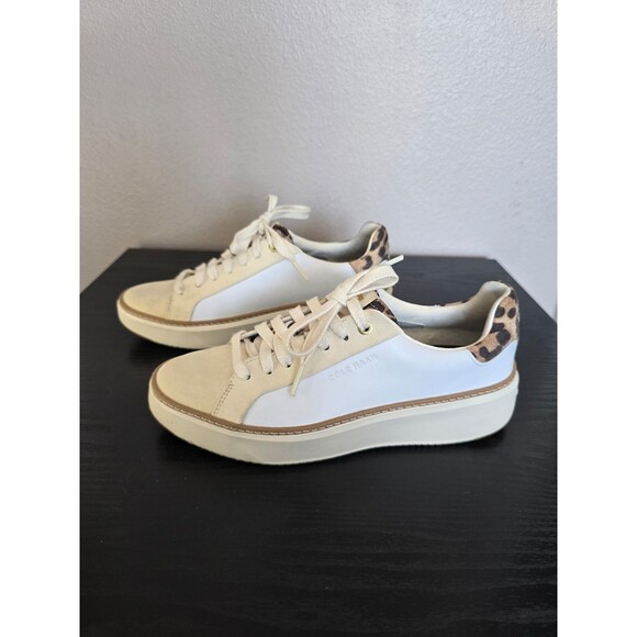 Cole Haan GrandPrø Topspin Leather Platform Sneakers women's size 6.5B - Picture 2 of 9